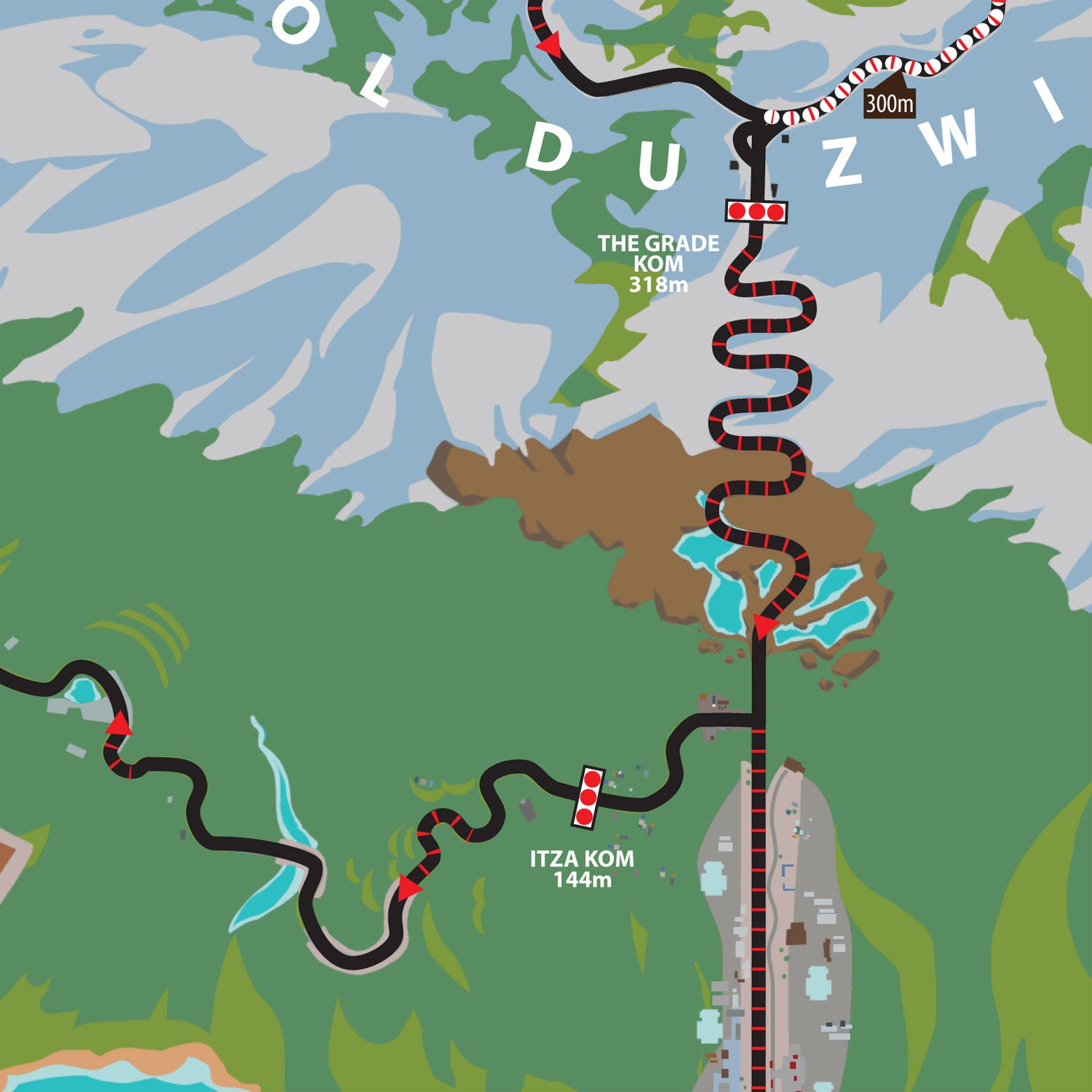 Atopia Map Watopia Map Poster (24x36