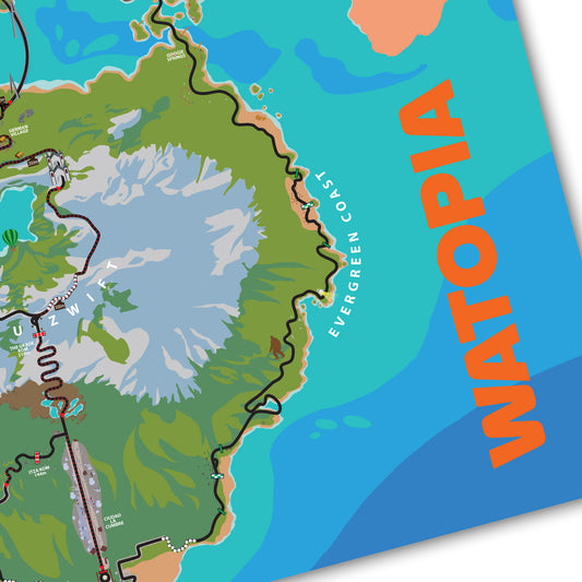 Watopia Map Poster (24x36")