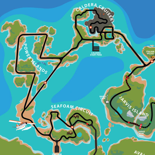 Watopia Map Poster (24x36")